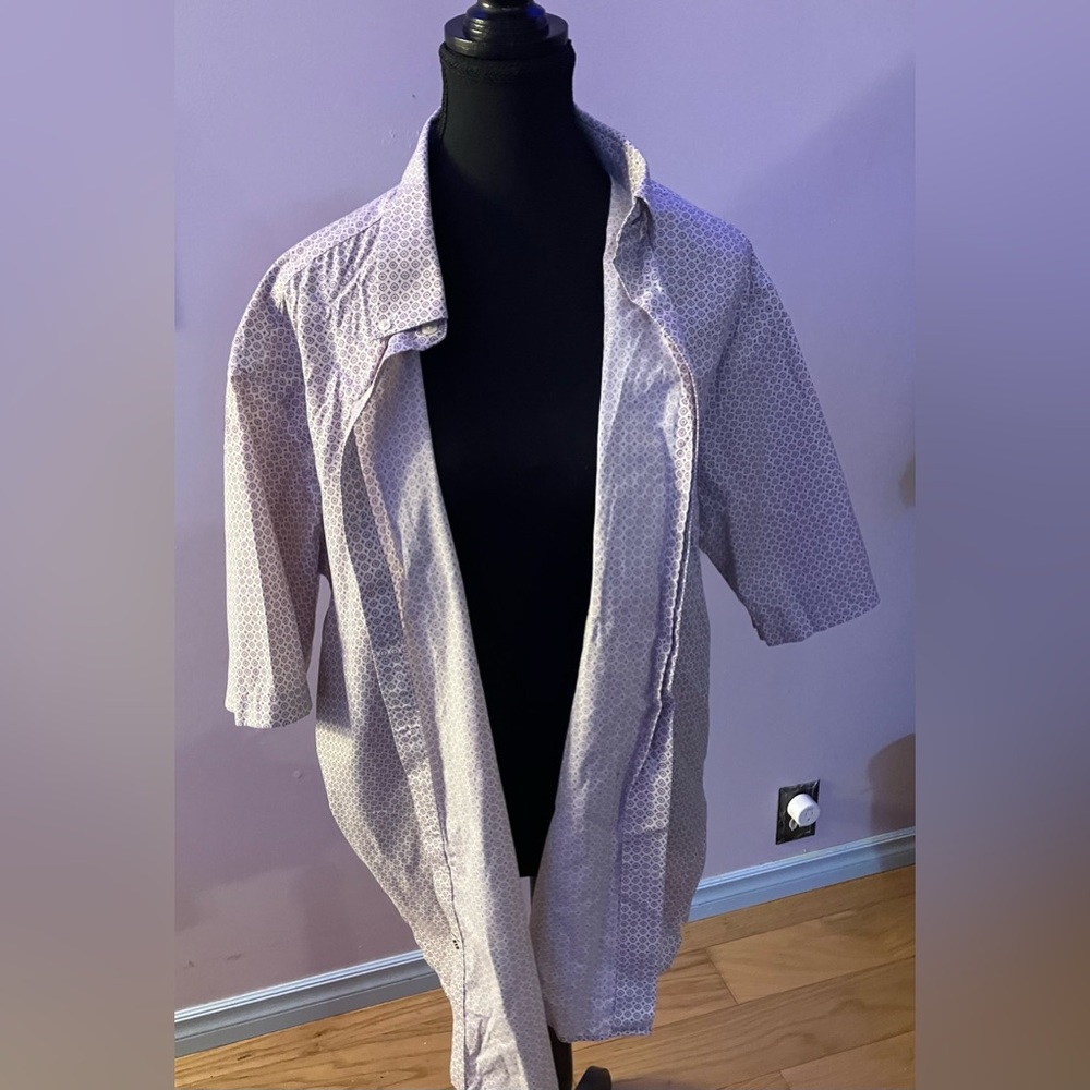 Mens Joseph Abboud short sleeve button up top size XL